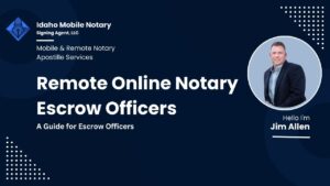 Remote Online Notary, Jim Allen