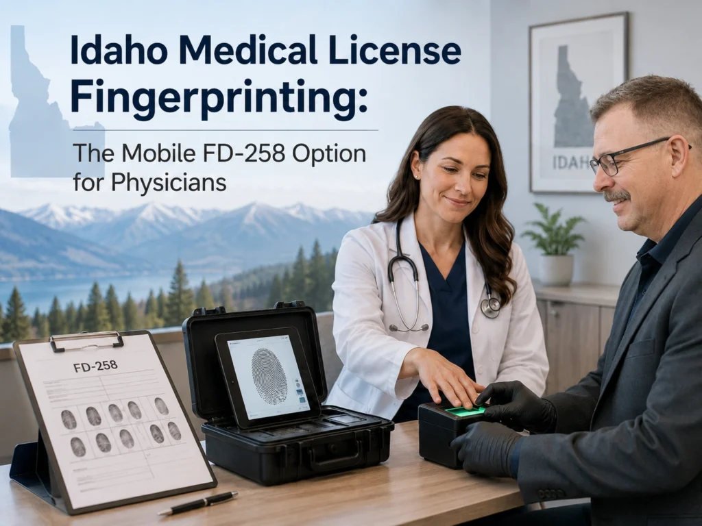 Idaho Medical License Fingerprinting: The Mobile FD-258 Option for Physicians