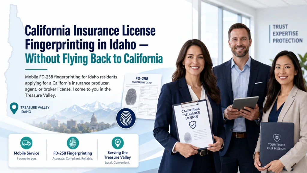  California Insurance License Fingerprinting (from Idaho)