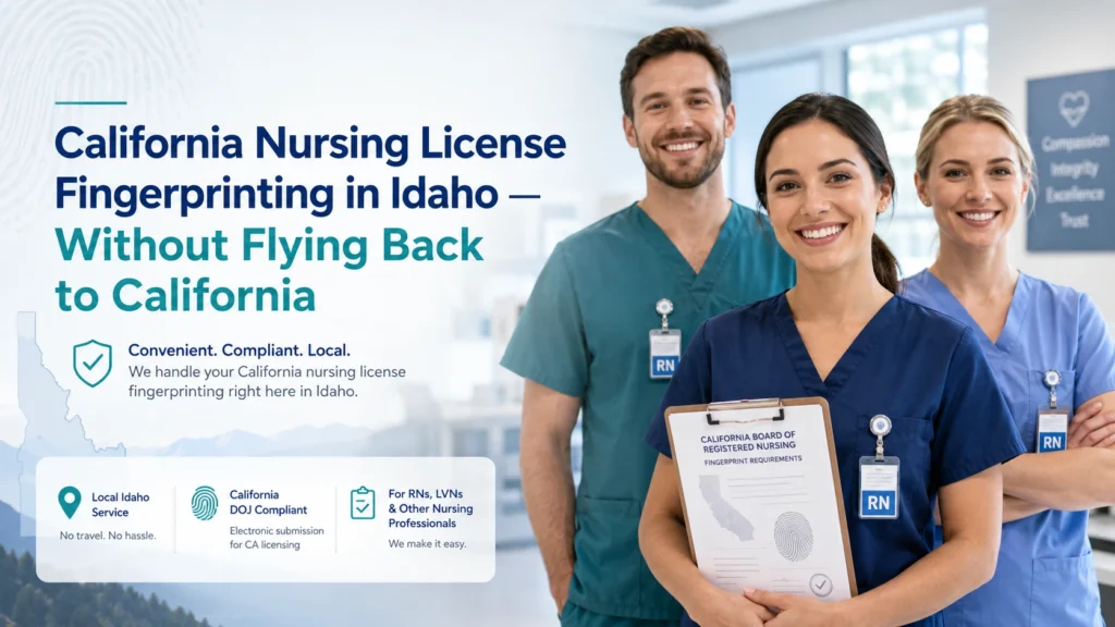CA Background Fingerprinting in Idaho | For Medical Professionals